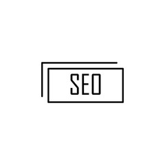 Obraz premium SEO icon. Element of seo and online marketing icon for mobile concept and web apps. Thin line SEO icon can be used for web and mobile