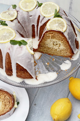 Lemon Bundt Cake with Missing Slices