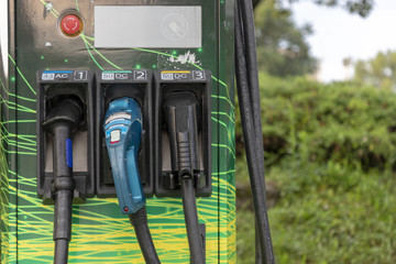 Empty charging station for electric car