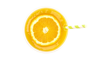 Freshly Squeezed Orange Juice in a Plastic Disposable Cup