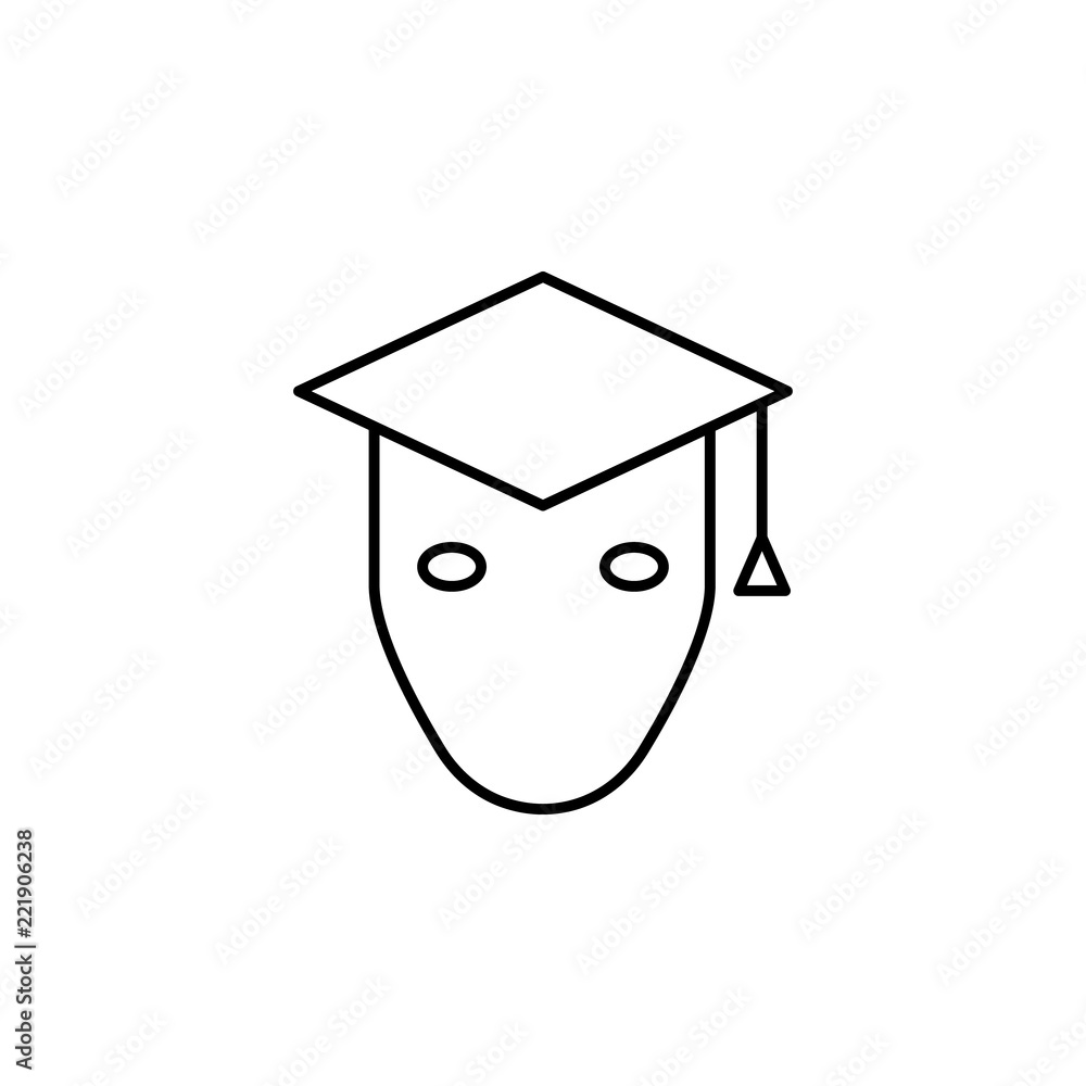 Poster student icon. element of education for mobile concept and web apps icon. thin line icon for website 