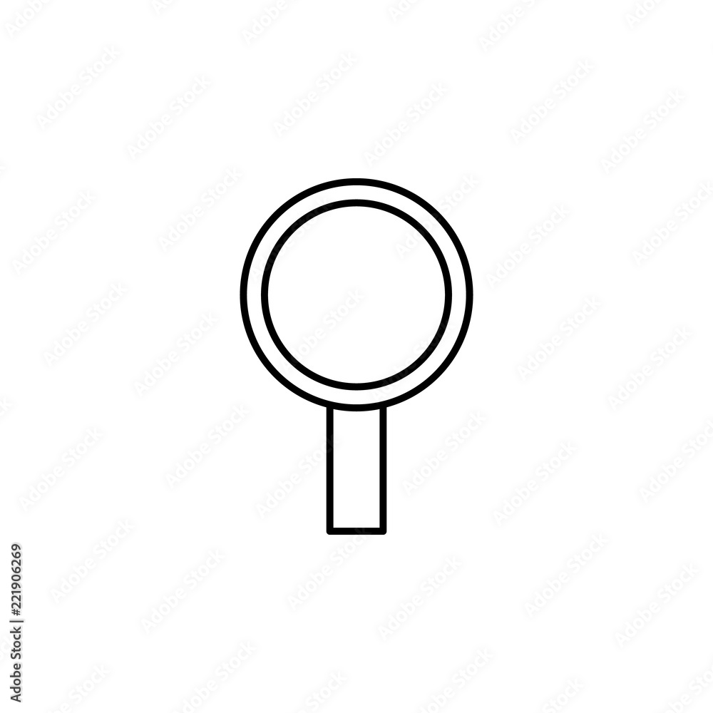 Poster magnifier icon. element of education for mobile concept and web apps icon. thin line icon for websit