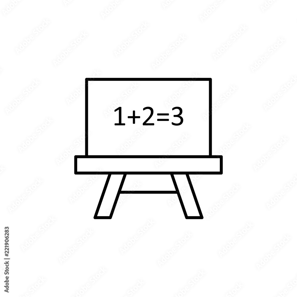 Poster mathematics board icon. Element of education for mobile concept and web apps icon. Thin line icon for website design and development, app development. Premium icon