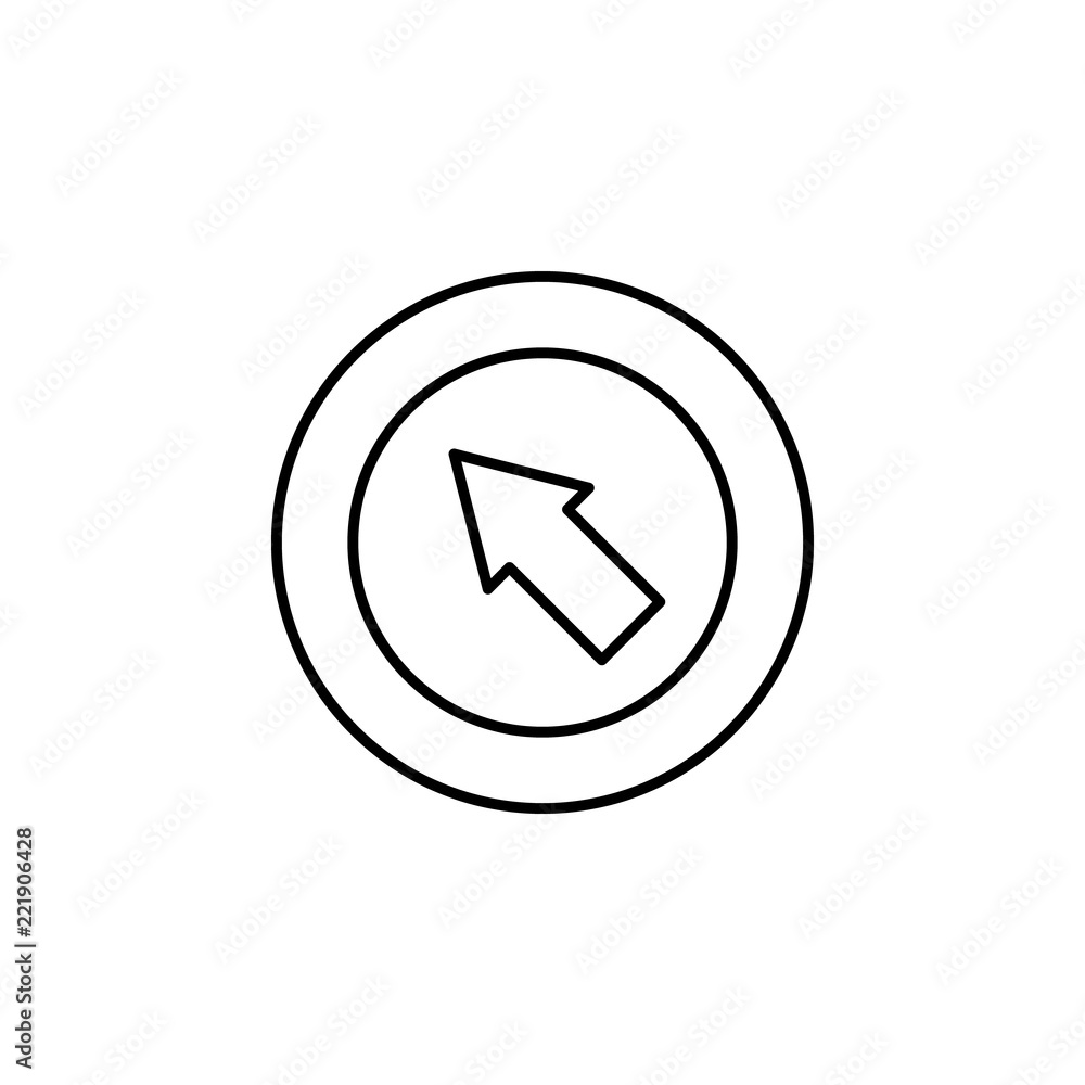 Poster arrow icon. element of education for mobile concept and web apps icon. thin line icon for website de