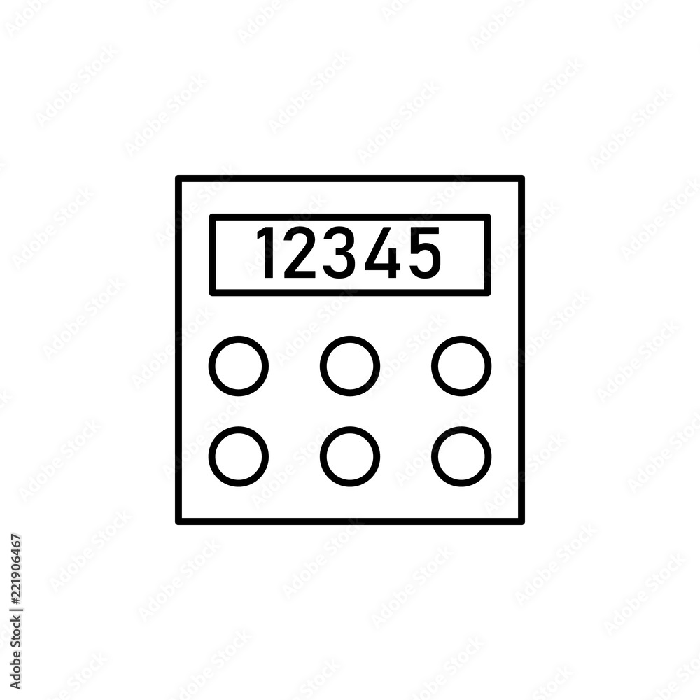 Poster calculator icon. element of education for mobile concept and web apps icon. thin line icon for websi