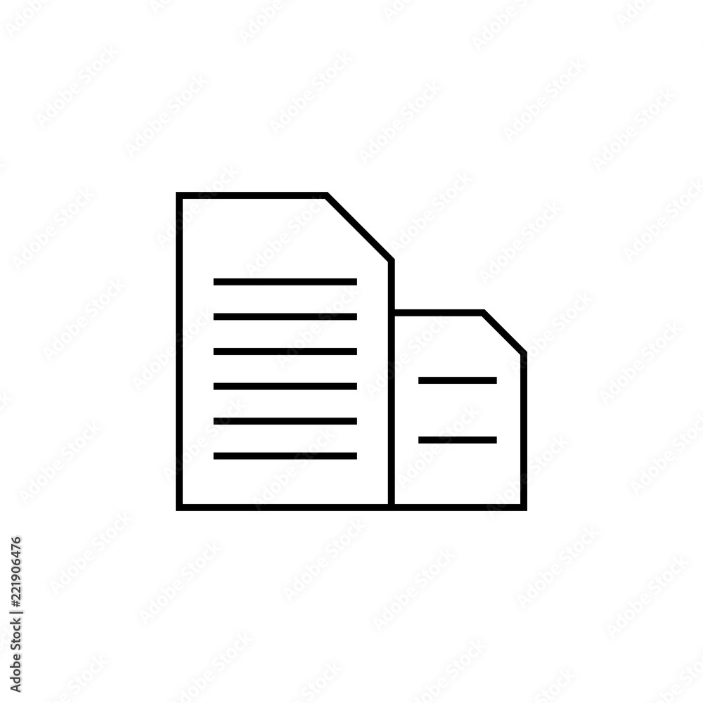 Poster paper icon. element of education for mobile concept and web apps icon. thin line icon for website de