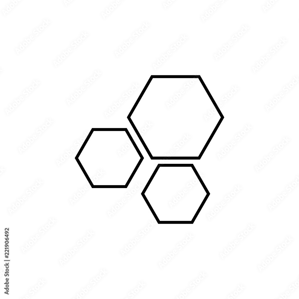 Poster honeycombs icon. element of education for mobile concept and web apps icon. thin line icon for websi