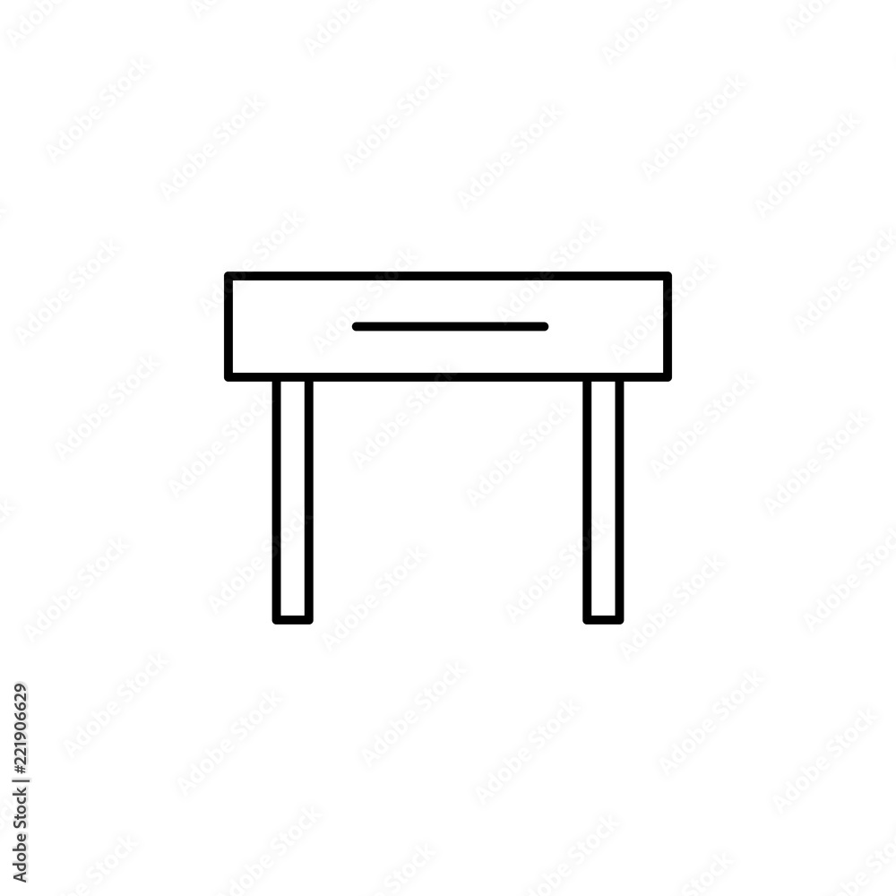Poster desk icon. Element of education for mobile concept and web apps icon. Thin line icon for website design and development, app development. Premium icon