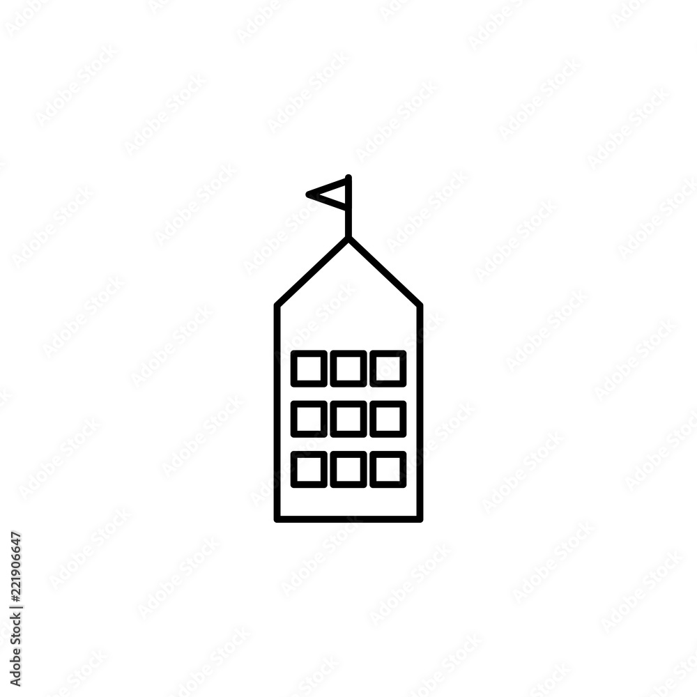 Poster school icon. element of education for mobile concept and web apps icon. thin line icon for website d