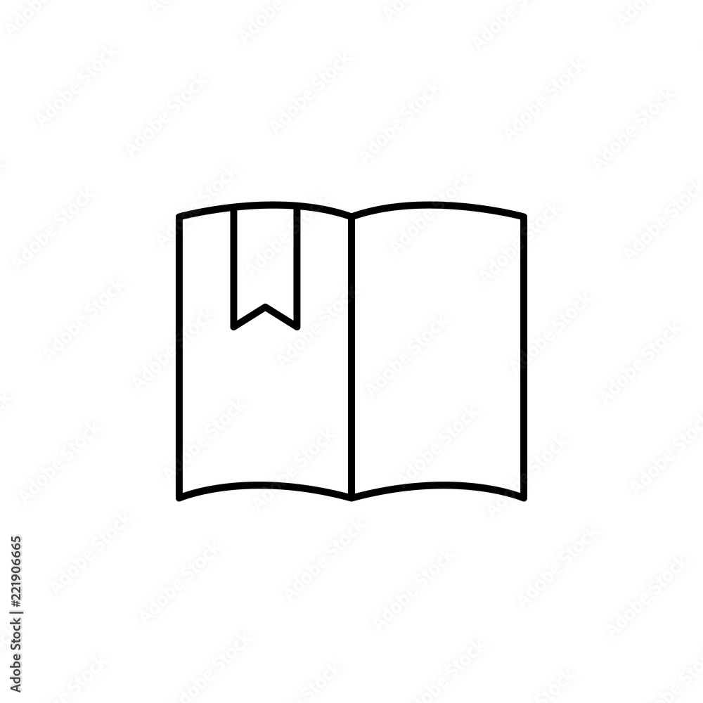 Poster book icon. element of education for mobile concept and web apps icon. thin line icon for website des