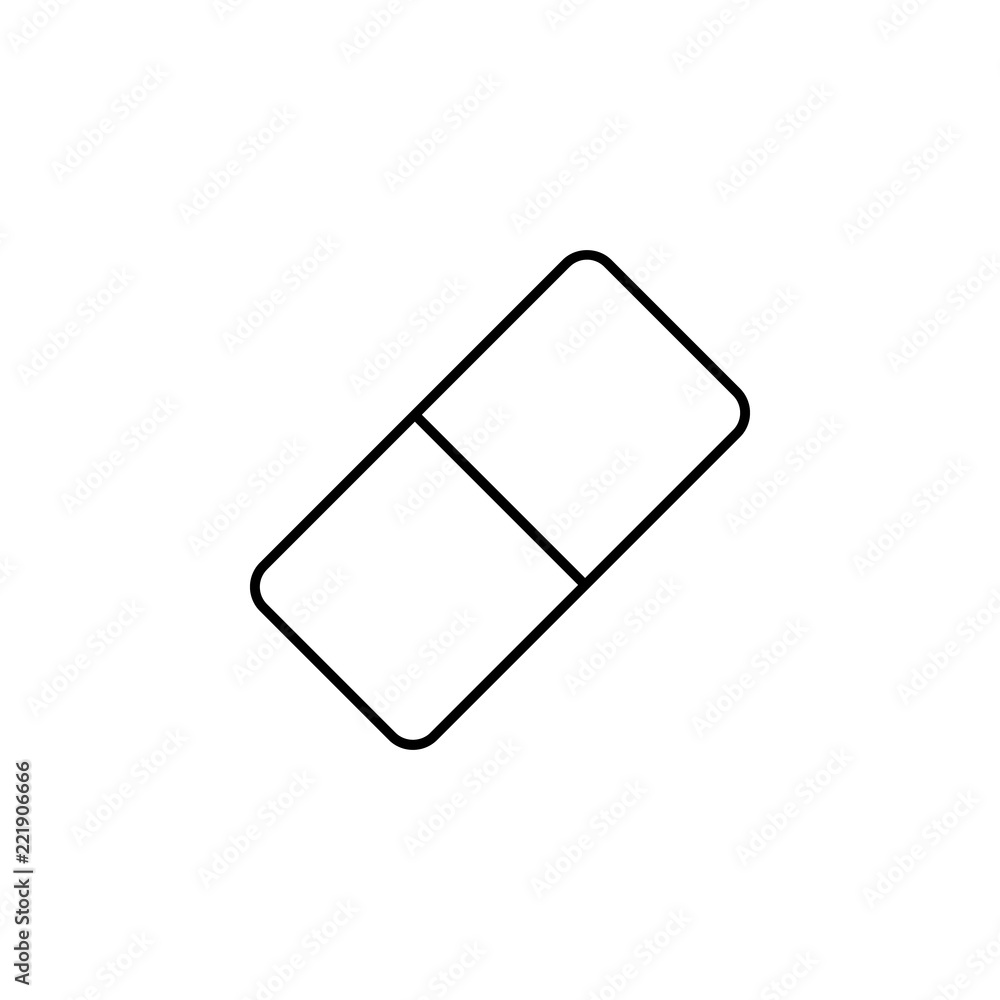 Poster eraser icon. element of education for mobile concept and web apps icon. thin line icon for website d