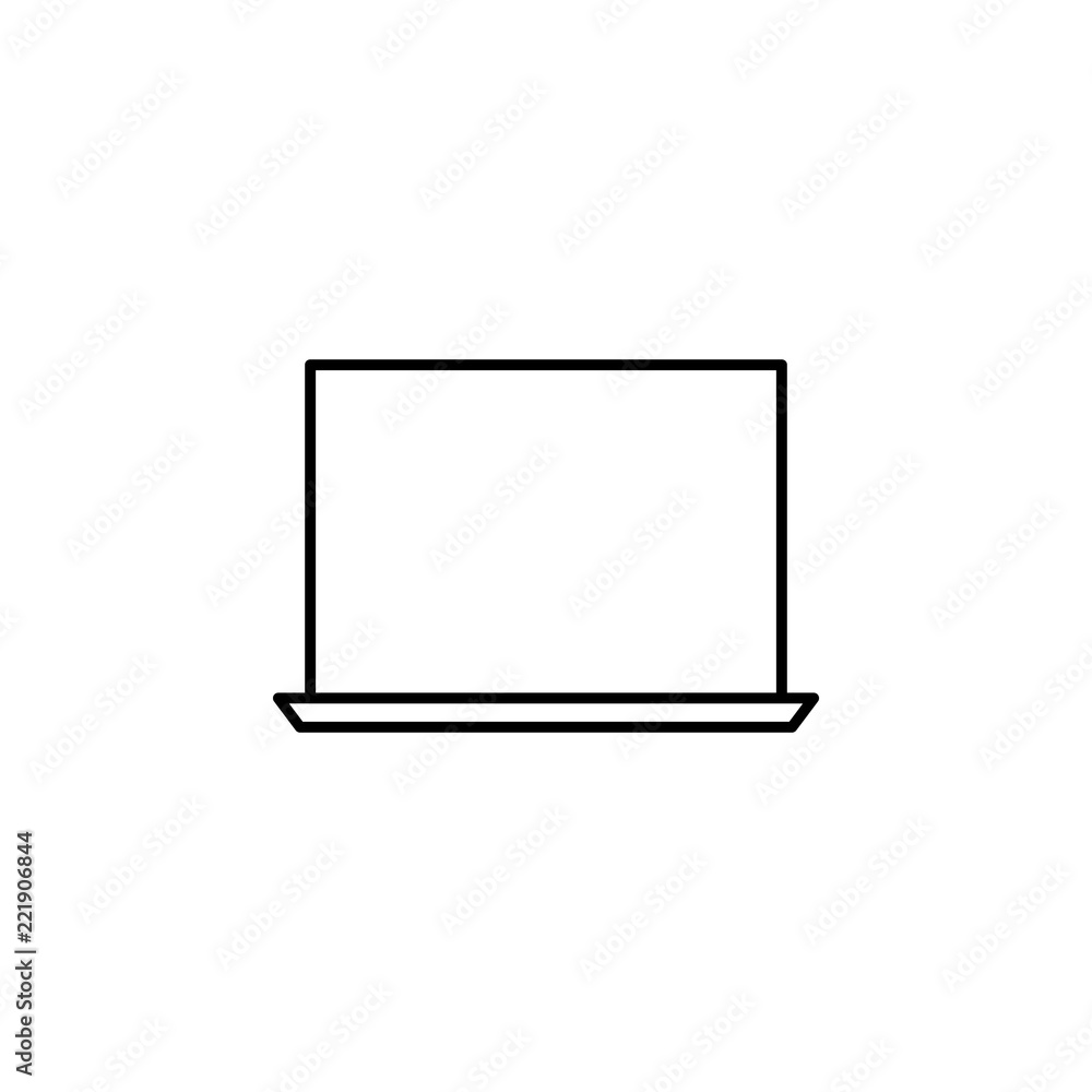 Aufkleber laptop icon. element of education for mobile concept and web apps icon. thin line icon for website d