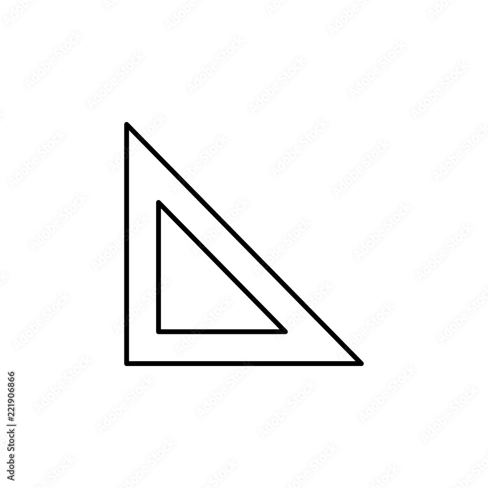 Poster ruler icon. element of education for mobile concept and web apps icon. thin line icon for website de