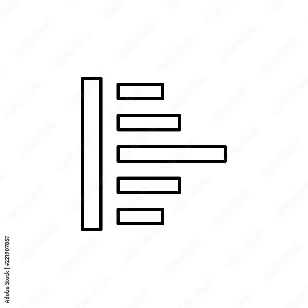 Poster statistics increase icon. element of finance for mobile concept and web apps icon. thin line icon fo