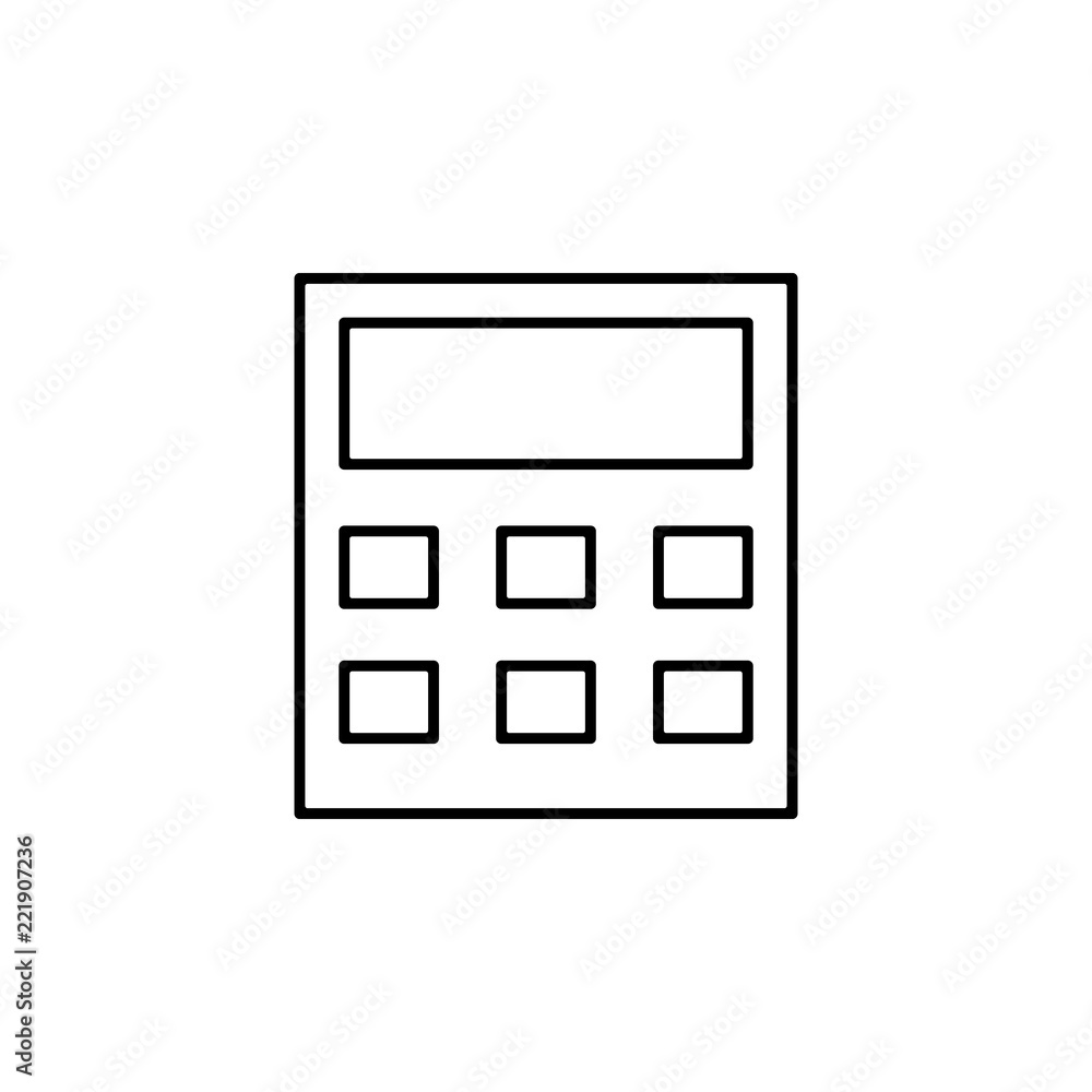 Poster calculator icon. element of finance for mobile concept and web apps icon. thin line icon for website