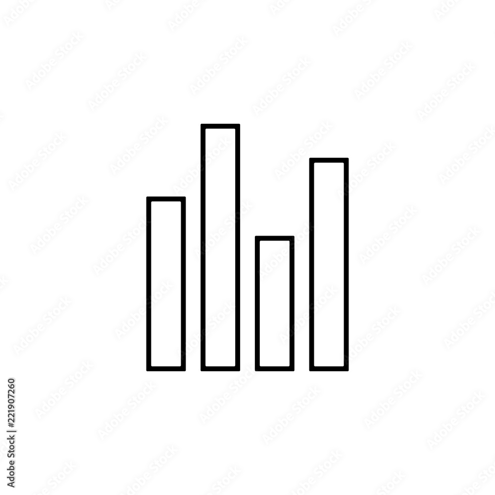 Poster statistics icon. element of finance for mobile concept and web apps icon. thin line icon for website