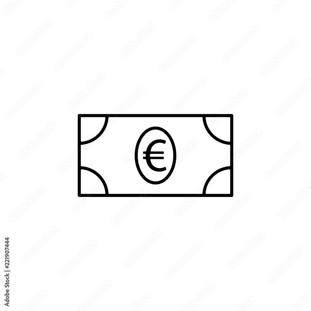 Poster euro icon. element of finance for mobile concept and web apps icon. thin line icon for website desig