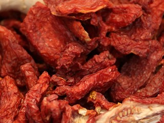 dried tomatoes, close up 