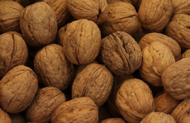 walnuts on a market in Italy
