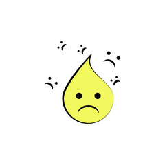 emoji sad icon. Element of colored emoji icon for mobile concept and web apps. Cartoon emoji sad icon can be used for web and mobile