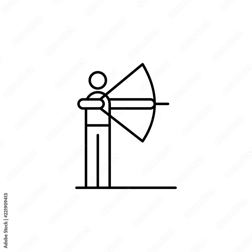 Poster aim archery icon. element of conceptual figures icon for mobile concept and web apps. thin line aim 