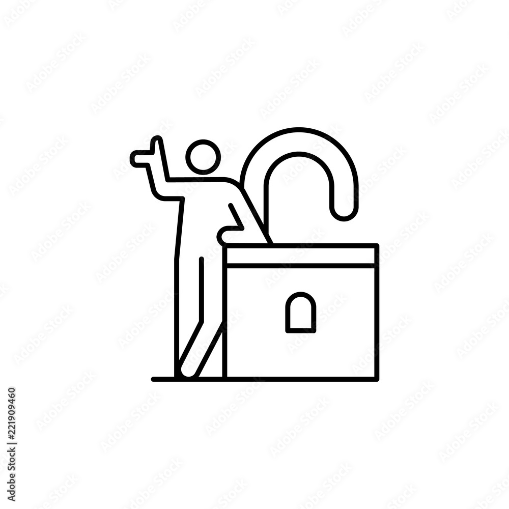 Aufkleber boundary icon. element of conceptual figures icon for mobile concept and web apps. thin line boundar