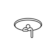 achieve icon. Element of conceptual figures icon for mobile concept and web apps. Thin line achieve icon can be used for web and mobile