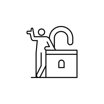 recommend clip art: boundary icon. Element of conceptual figures icon for mobile concept and web apps. Thin line boundary icon can be used for web and mobile
