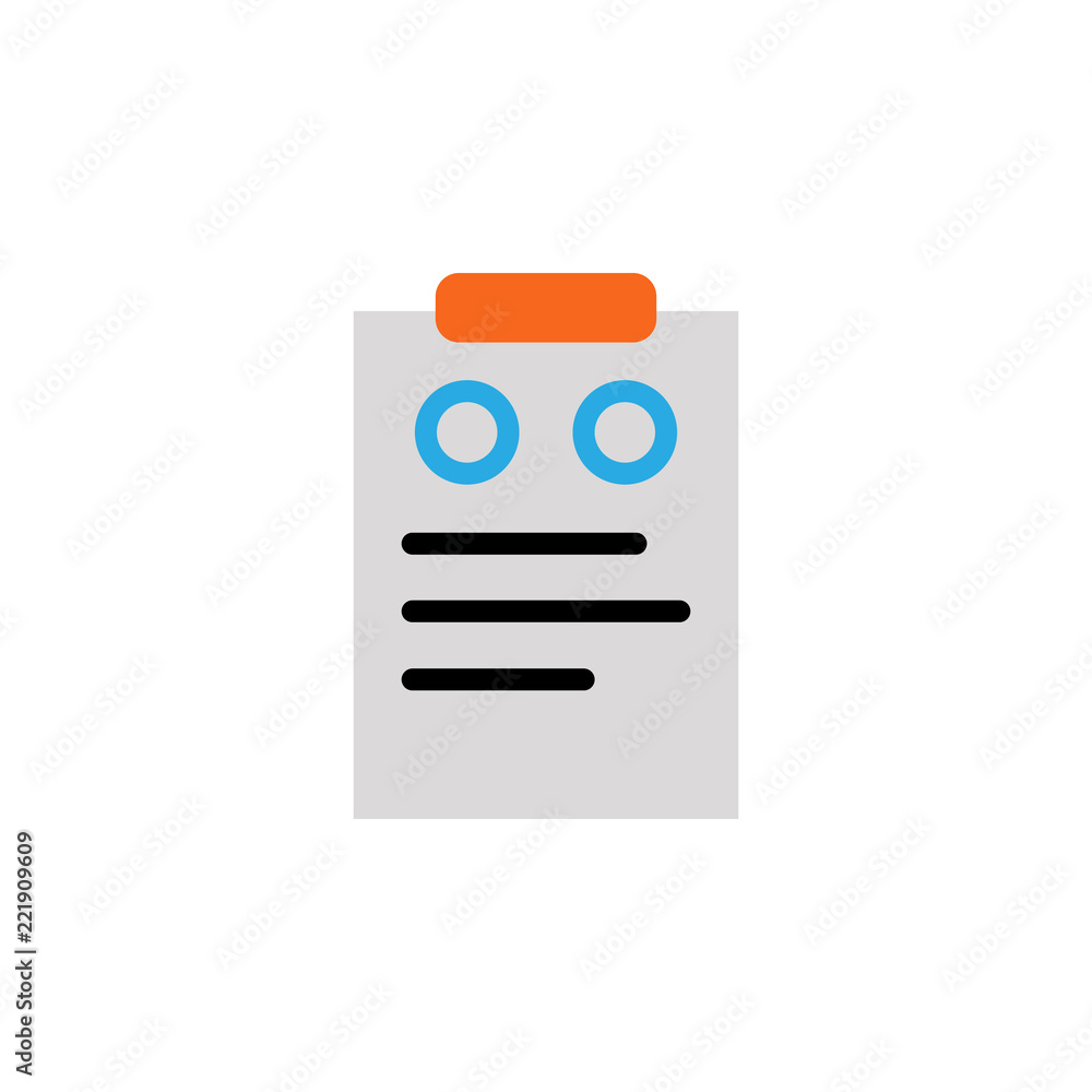 Poster medical report illustration. element of optometry icon for mobile concept and web apps. colored medi