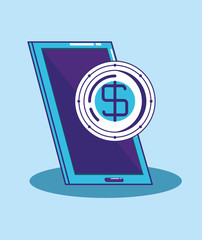 smartphone with fintech icons