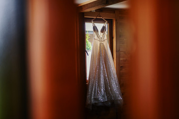 Picture of beautiful modern wedding dress.