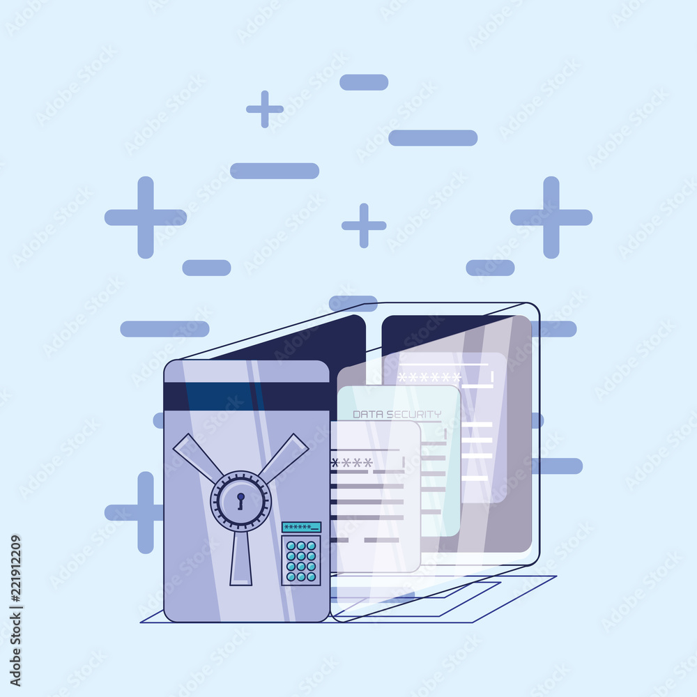 Poster data security files in safe box