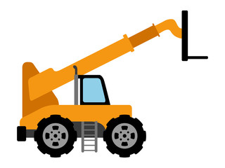 Isolated construction vehicle icon. Vector illustration design