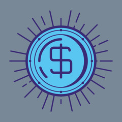 coin money isolated icon