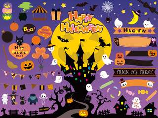 かわいいハロウィンのイラスト素材