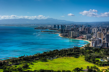 Waikiki Beach and Honolulu