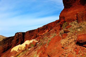 サントリーニ島-レッドビーチの岩場-03