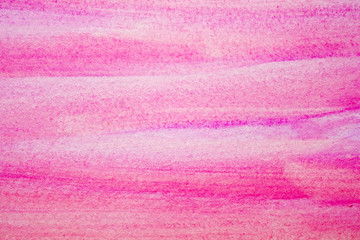 Watercolor background, art abstract pink watercolor painting textured design on white paper background