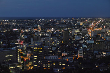 Fototapeta premium 米子城跡から見た米子市の夜景