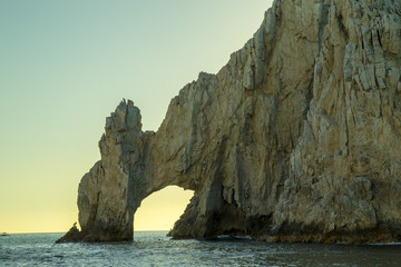 Fototapeta na wymiar The point of the arch (El Arco) panoramic view, in Cabo San Lucas, Mexico.