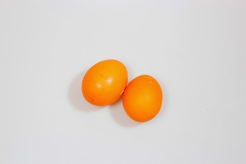 2 eggs on a white background. Isolate.