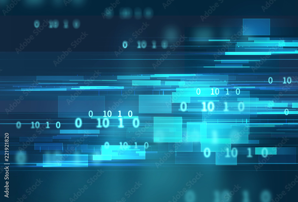 Aufkleber  digital code number abstract technology background
