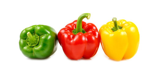 bell peppers isolated on white background