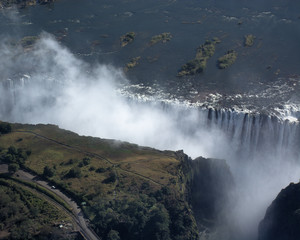 Victoria Falls from Helicopter