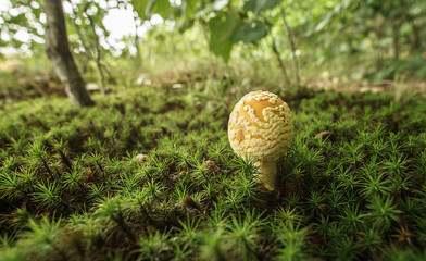A Young Amanita muscaria var. guessowii Veselý Mushroom