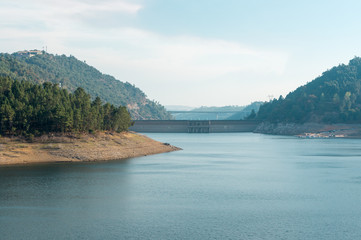 Water reservoir in Pedrogao Grande in central Portugal