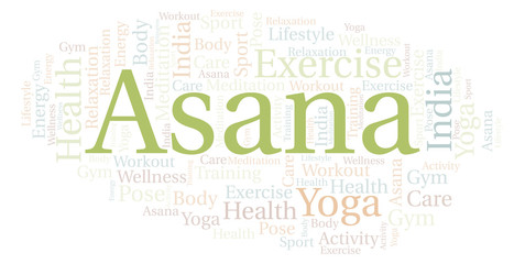 Fototapeta premium Asana word cloud.