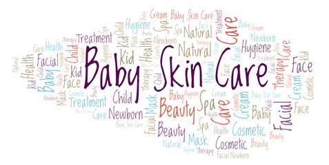 Baby Skin Care word cloud.