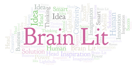 Fototapeta premium Brain Lit word cloud.