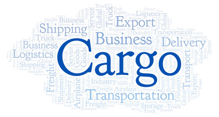 Fototapeta premium Cargo word cloud.